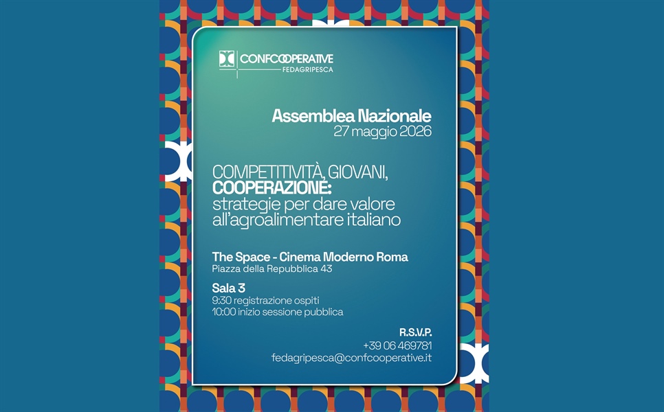 Assemblea nazionale Fedagripesca, Roma, 27 maggio 2026